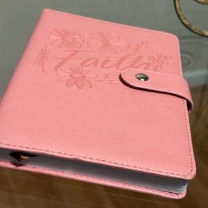 Fine Life Padded Leatherette Cover Journal Magnetic Peach  Lined Diary
